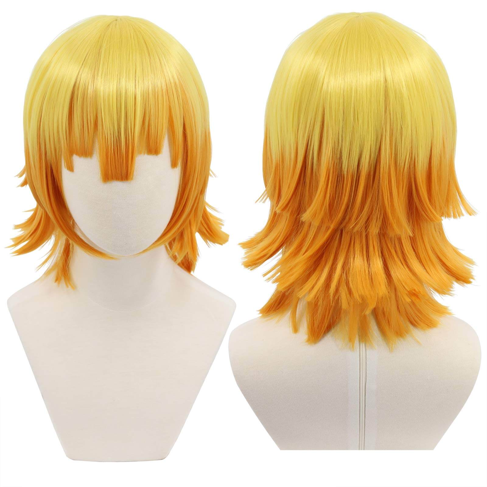 Nezuko Tanjiro Wig Cosplay Wig of Kyojuro Shinobu Zenitsu Giyu Mitsuri Kanao