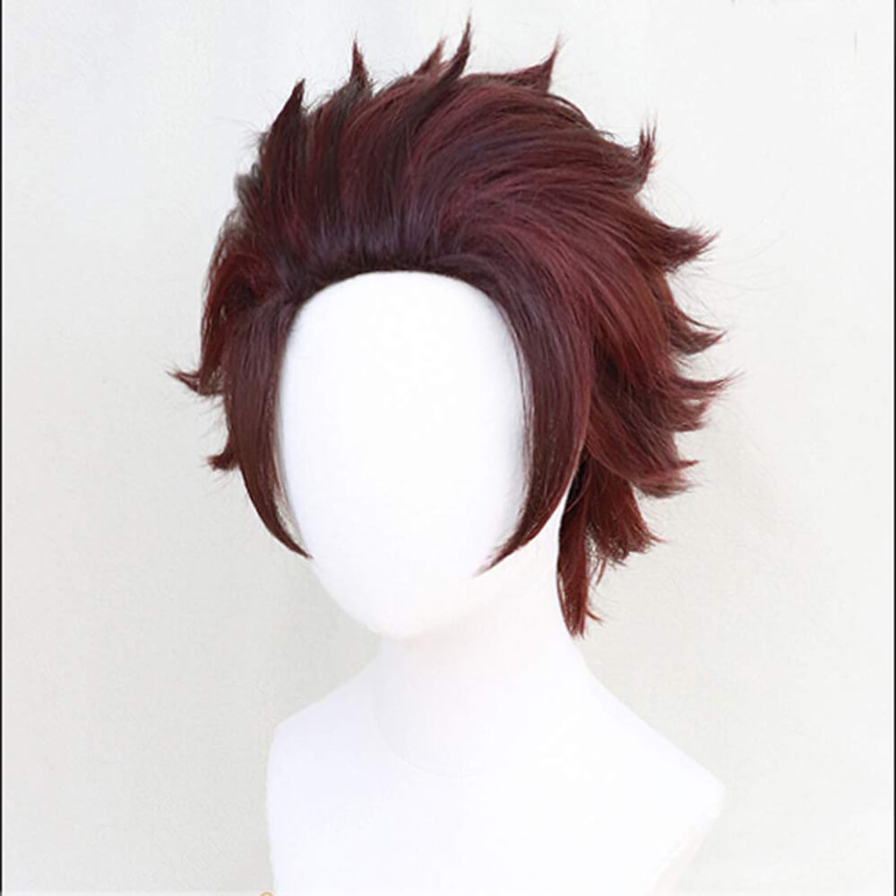 Nezuko Tanjiro Wig Cosplay Wig of Kyojuro Shinobu Zenitsu Giyu Mitsuri Kanao