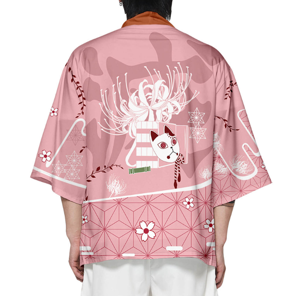 Kids Manga Cosplay Shirt Tanjiro Nezuko Zenitsu Giyu Kyojuro Haori Coat Cosplay Costume