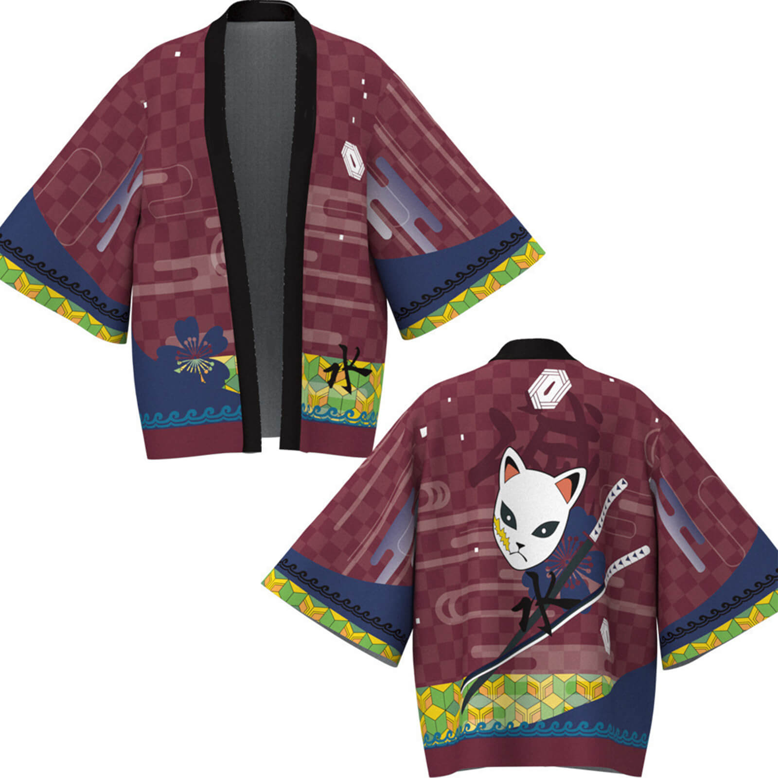 Unisex Cosplay Coat Nezuko Shinobu Tanjiro Zenitsu Giyu Kyojuro Kimono Haori Shirt