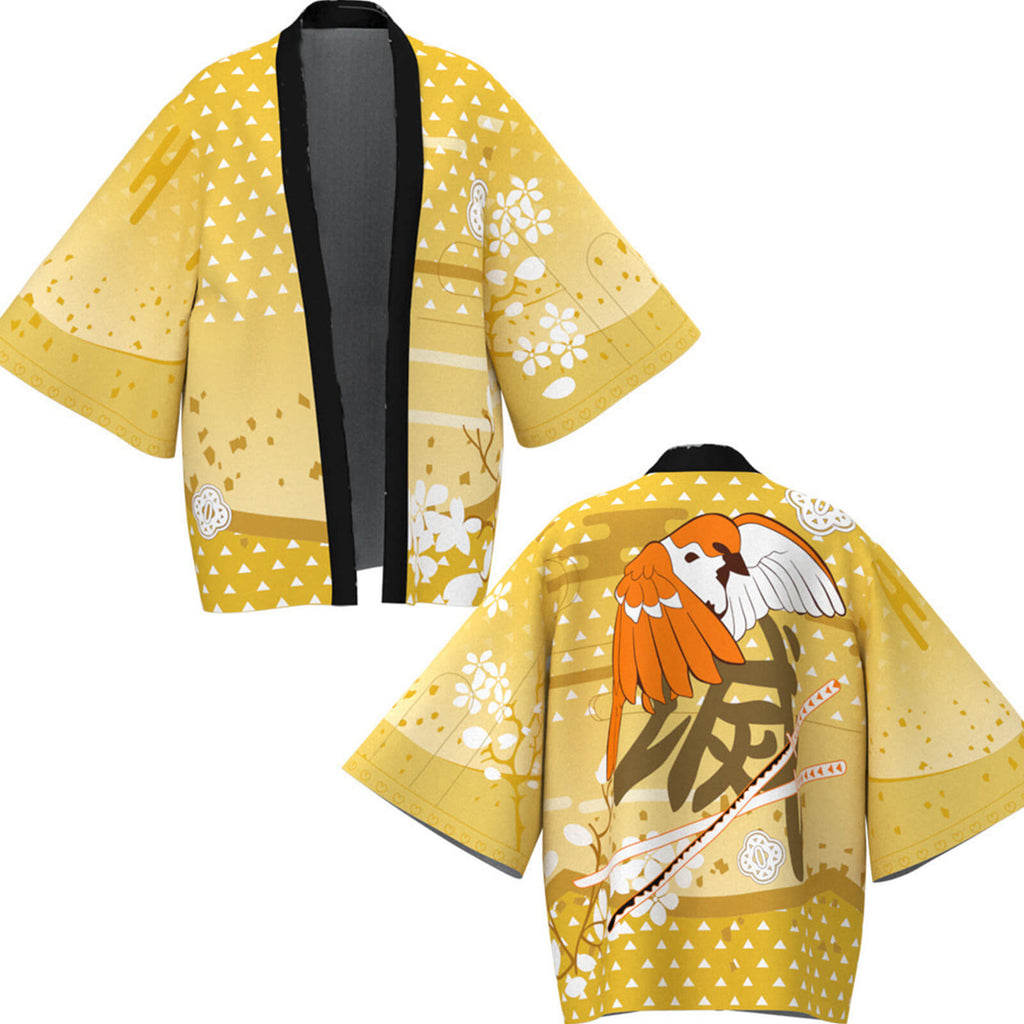 Kids Manga Cosplay Shirt Tanjiro Nezuko Zenitsu Giyu Kyojuro Haori Coat Cosplay Costume