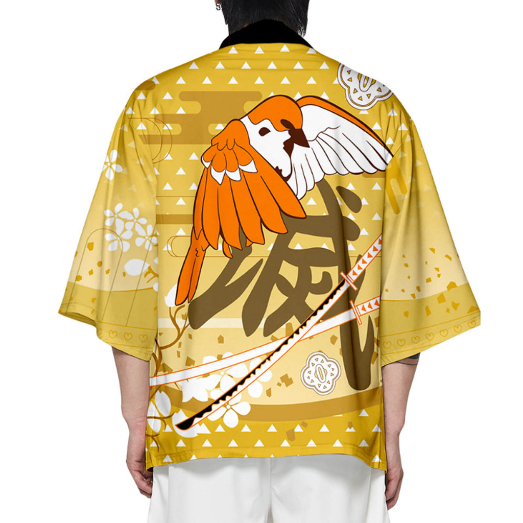 Unisex Cosplay Coat Nezuko Shinobu Tanjiro Zenitsu Giyu Kyojuro Kimono Haori Shirt