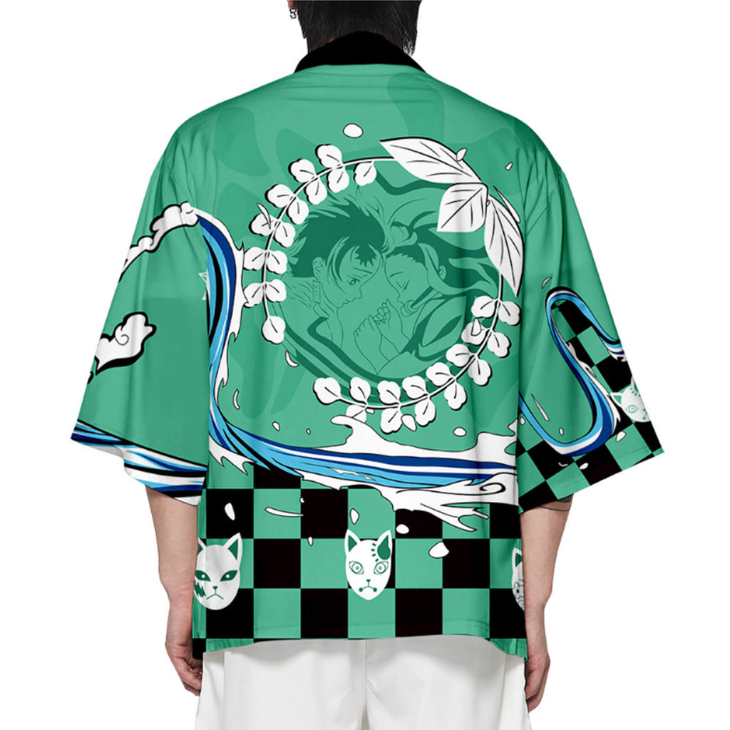 Unisex Cosplay Coat Nezuko Shinobu Tanjiro Zenitsu Giyu Kyojuro Kimono Haori Shirt