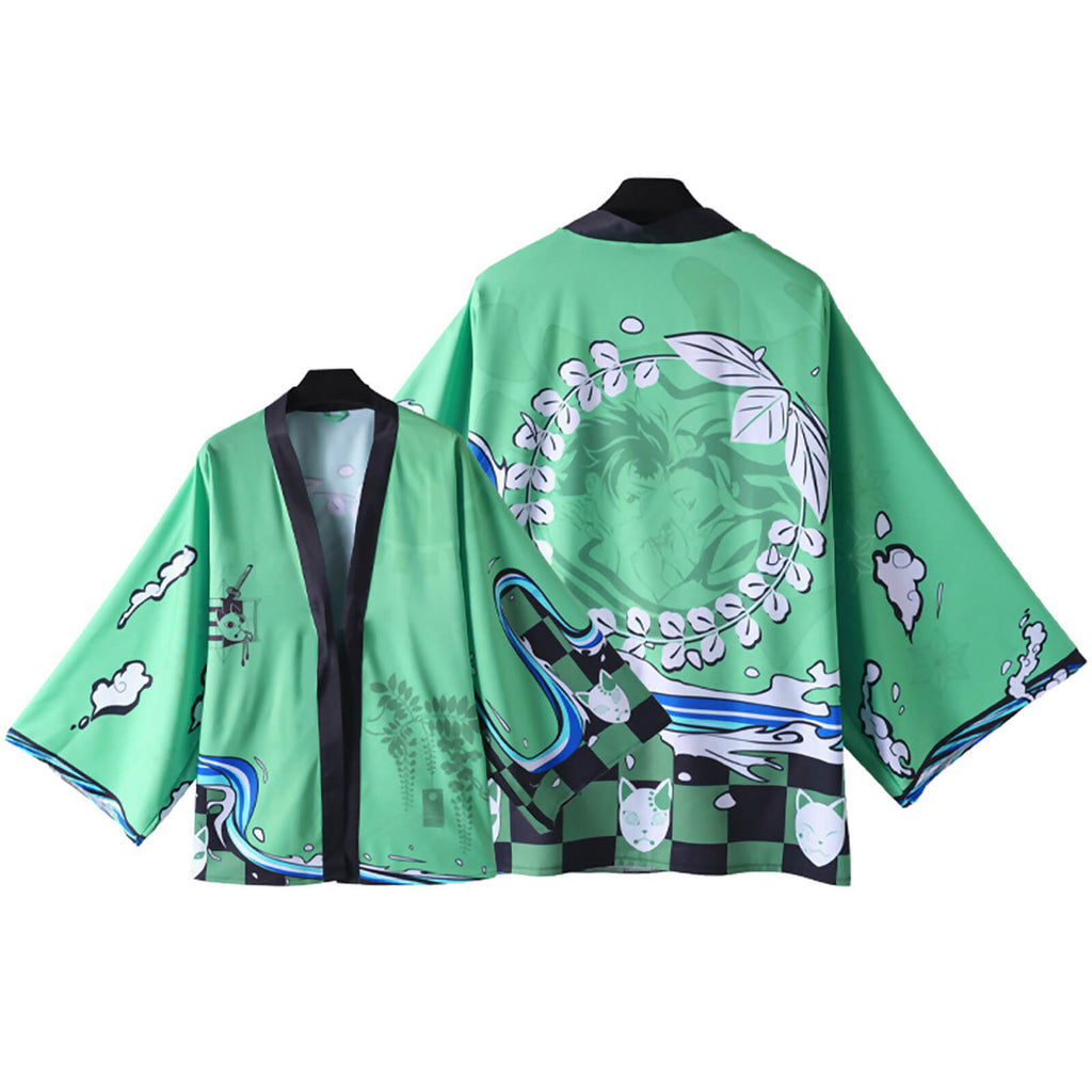 Unisex Cosplay Coat Nezuko Shinobu Tanjiro Zenitsu Giyu Kyojuro Kimono Haori Shirt