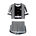 Kids Activewear Tanjiro Nezuko Running Suit Zenitsu Giyu Top and Shorts