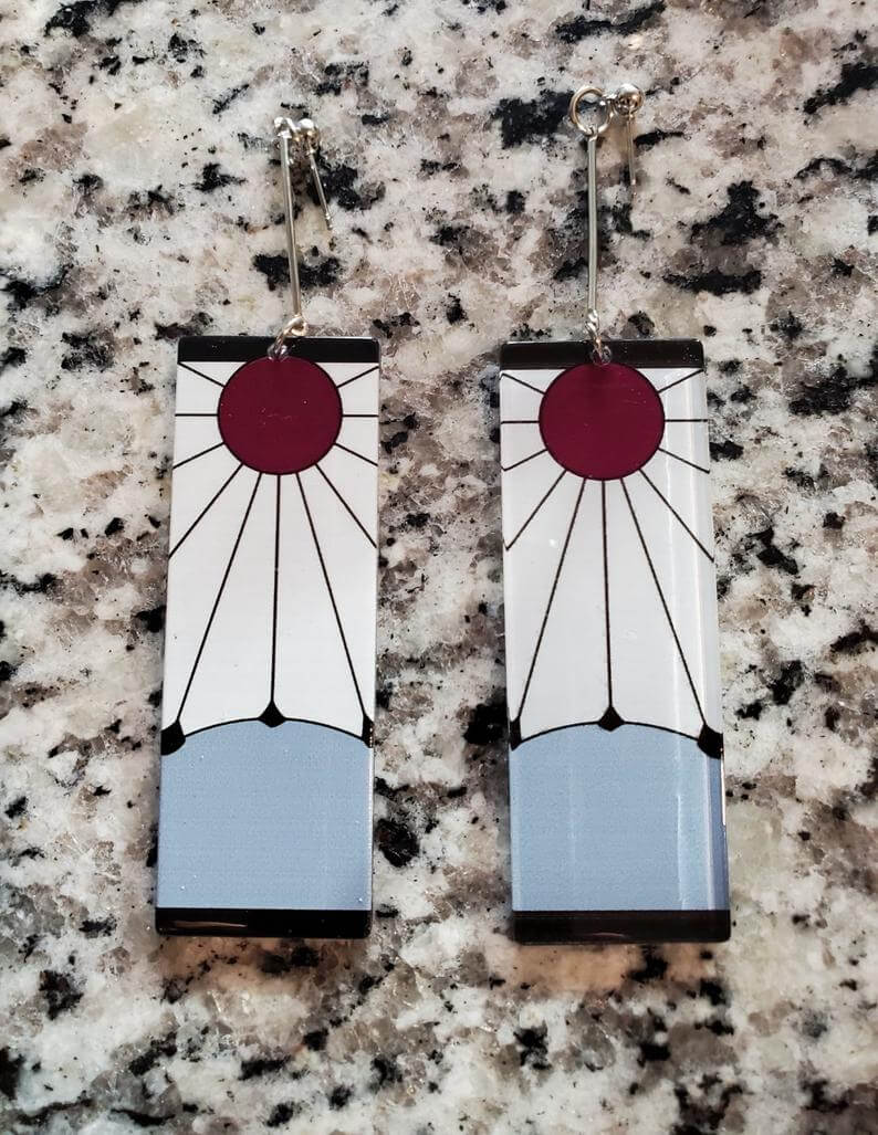 Tanjiro Earring for Non-Piercing and Pierced Ear