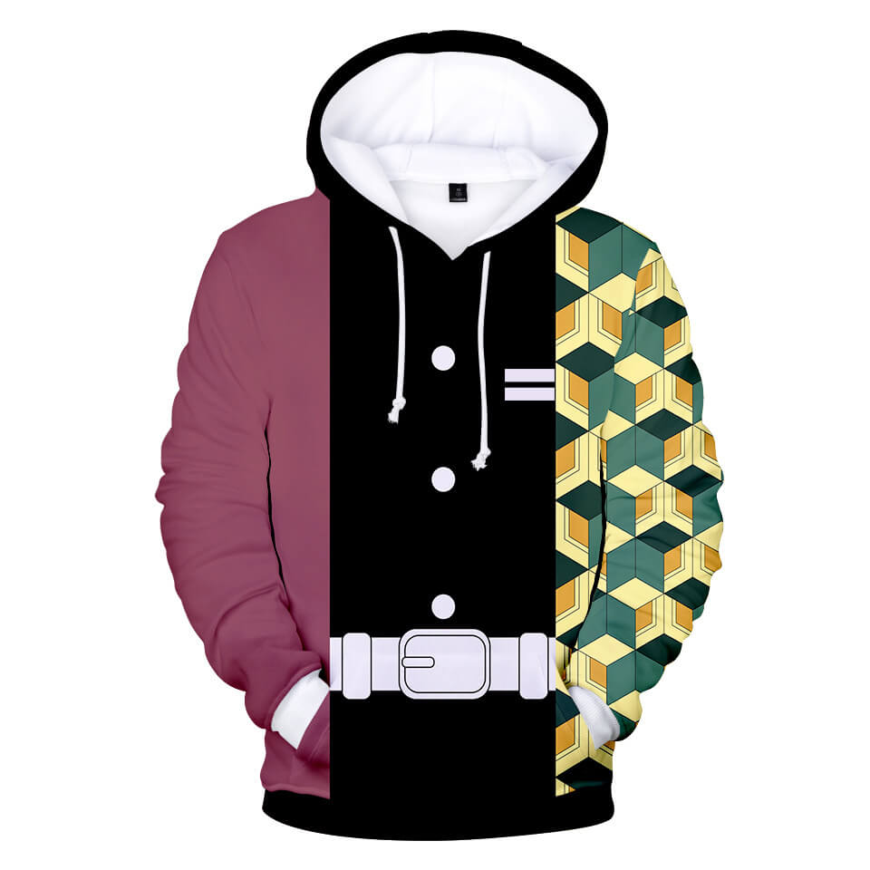 Kids and Teens Cosplay Hoodie Tanjiro Nezuko Zenitsu Giyu Inosuke Sweatshirts