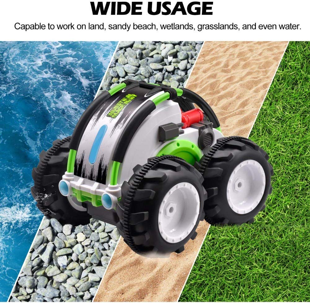 4WD Double Sided 360° Flip and Spin Stunt Amphibious Remote Control Racing Drift Car