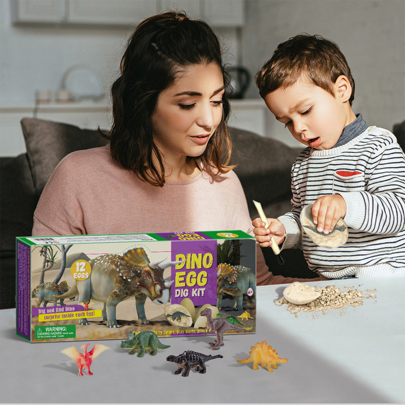 Dinosaur Eggs Dig Kits -12 Dinosaur Excavation Kits with 12 Unique Dinosaur Toys