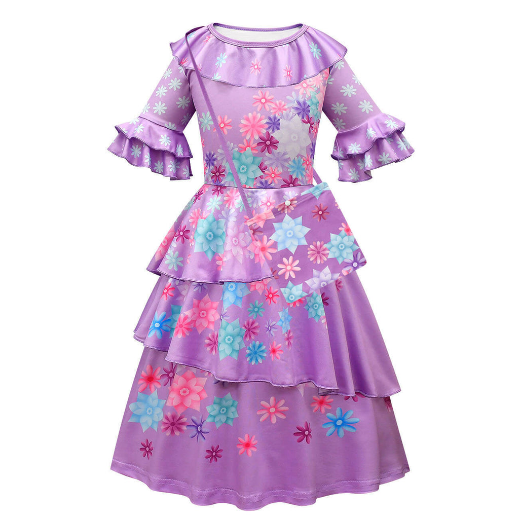 Girls Isabela Party Dress Perfect Flower Princess Cosplay Outfit