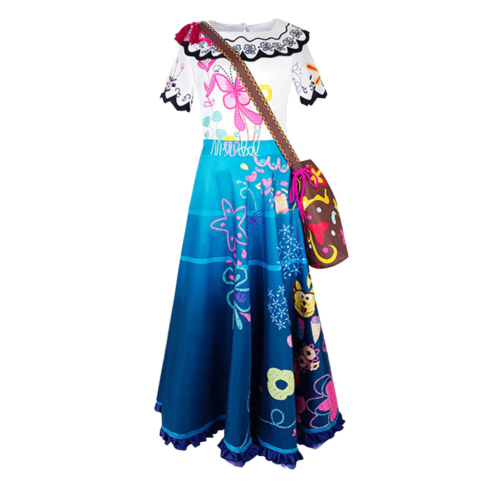 Adult Mirabel Dress Celebrating Cosplay Outfit Halloween Party Dress Up Costume