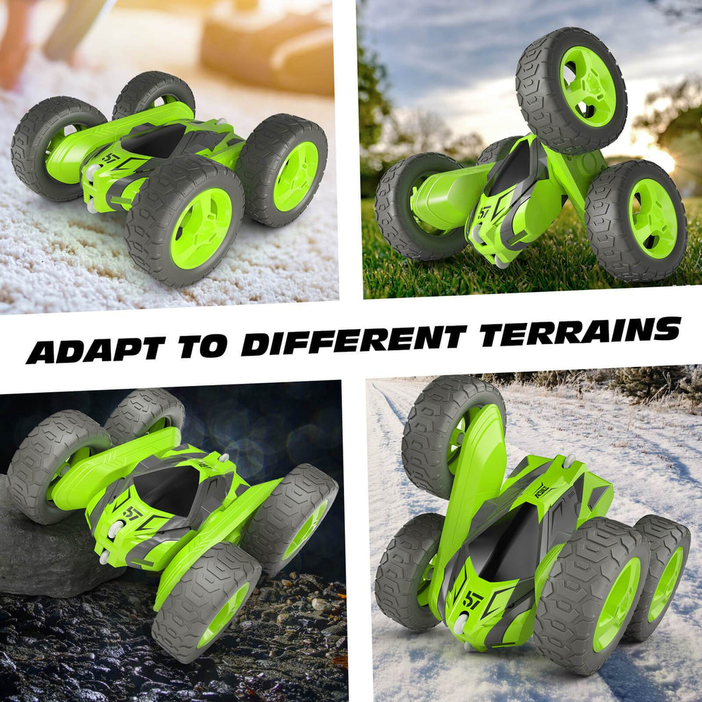 Kid RC Drift Cars 2.4G Remote Control Car Double Side 360 degrees Stunt Racing Car