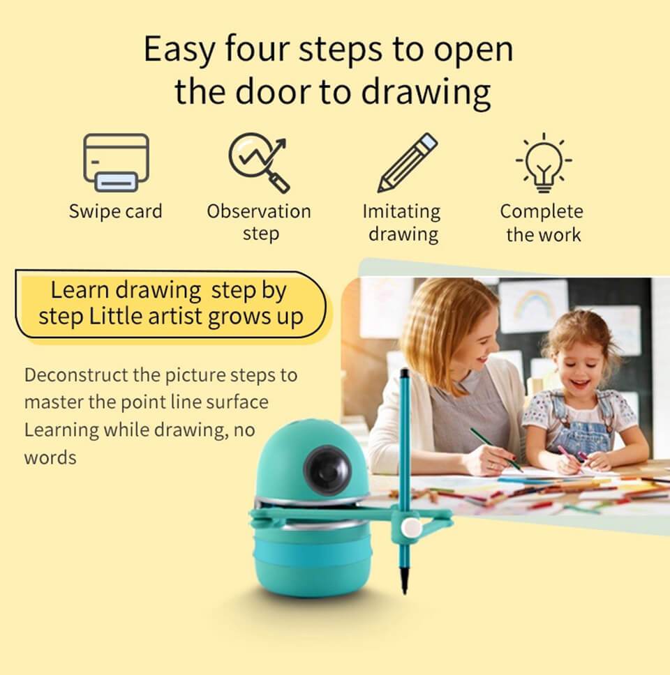 Drawing Robot Educational Automatic Recognition Robot For Painting Learning Art Training