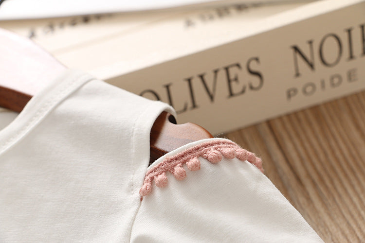 Kids Easter Dress 3T-7 Bunny T-shirt and Tutu Skirt 2pcs Suit Girls Easter Outfit