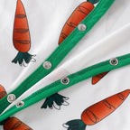 Baby Carrot Printed Romper and Bunny Rabbit Ears Hat 2pcs Suit