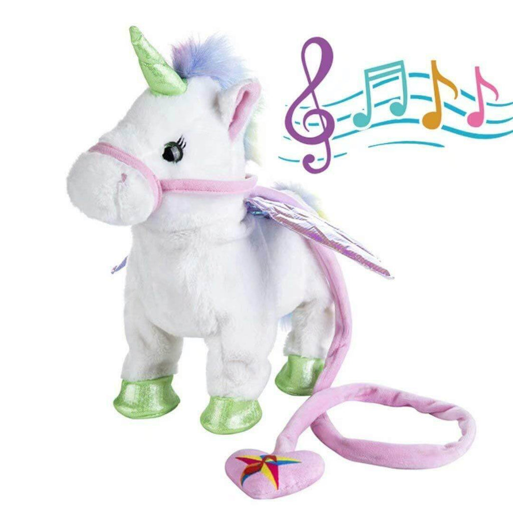 Electric Walking & Singing Unicorn Plush Toy Funny Stuffed Animal Doll for Children Kids Gifts