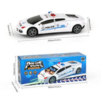 Electronic Police Car Toy with 360 Degree Rotary Wheel Cool Lighting Sirens Sound and Rotation