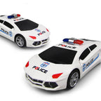 Electronic Police Car Toy with 360 Degree Rotary Wheel Cool Lighting Sirens Sound and Rotation