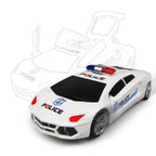 Electronic Police Car Toy with 360 Degree Rotary Wheel Cool Lighting Sirens Sound and Rotation