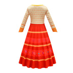 Kids Dolores Dress Long Sleeve A-Line Dolores Madrigal Cosplay Costume