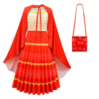Kids Dolores Dress Long Sleeve A-Line Dolores Madrigal Cosplay Costume