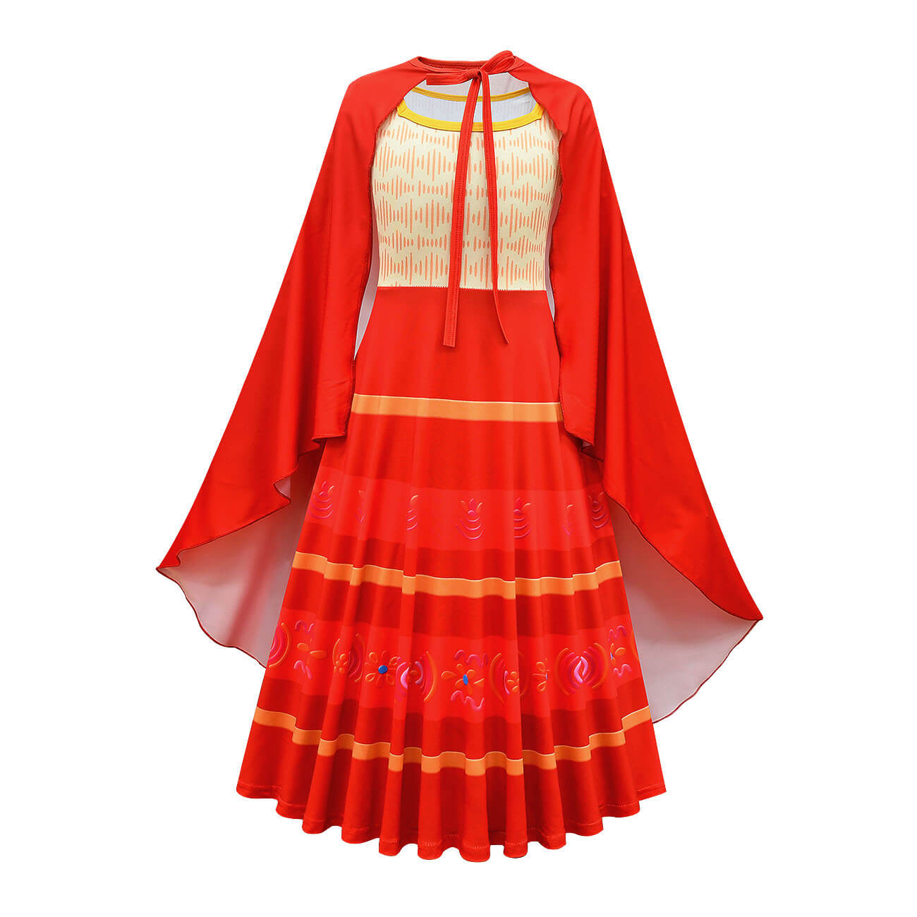 Kids Dolores Dress Long Sleeve A-Line Dolores Madrigal Cosplay Costume