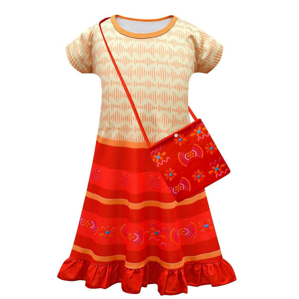 Short Sleeve Mirabel Dress with Bag Magic Family Madrigal Girls Summer Costumes