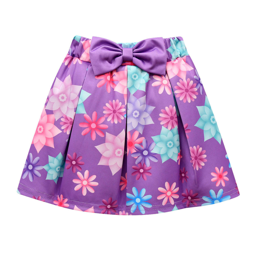 Girls Isabela T-shirt and Skirt with Bag 3PCS Isabela Madrigal Daily Cosplay Costumes