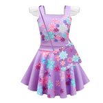 Kids Off Shoulder Dress Mirabel Dress Isabela Luisa Dolores Pepa Dress with Bag for Age 2+