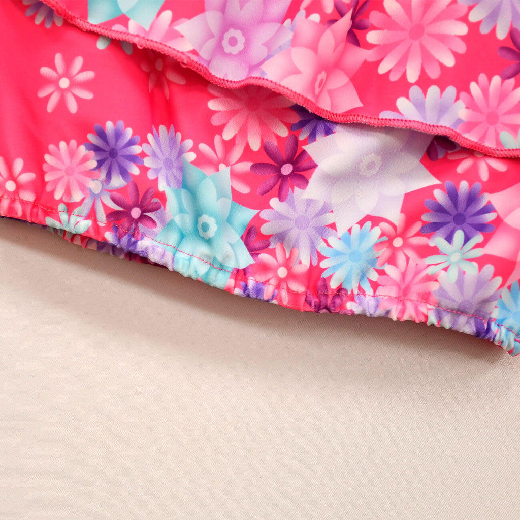 Girls Magic Family Madrigals Swimwear Dress Cosplay Bathing Suit Princess Ruffle Flounce Two Piece Swimsuits