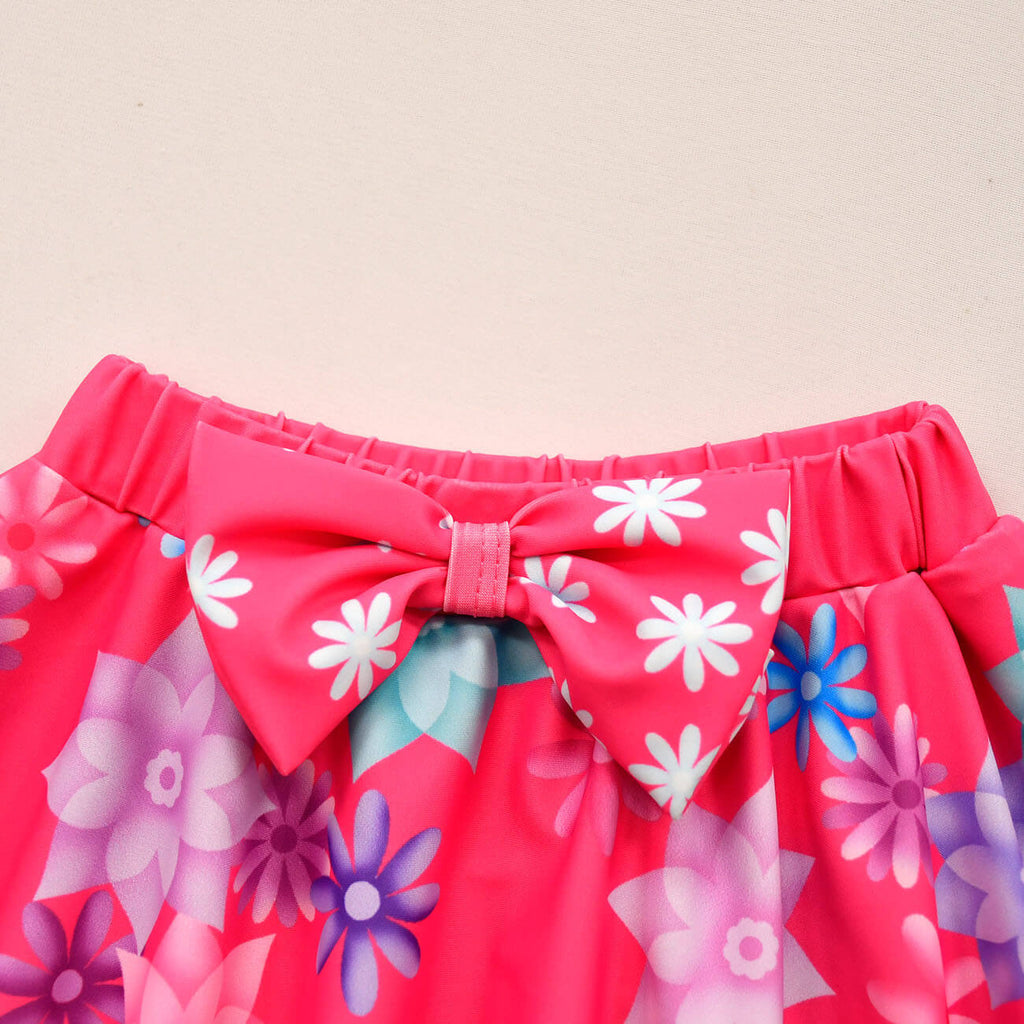 Girls Magic Family Madrigals Swimwear Dress Cosplay Bathing Suit Princess Ruffle Flounce Two Piece Swimsuits