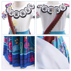 Kids Mirabel Dress with Bag and Wig Glasses Girl's Magical Mardrigal Costume Full Set