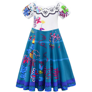 Girl's Mirabel Outfit Madrigal Cosplay Dress Kids Magical Party Costume