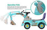 Kids 3-in-1 Ride-on Excavator Truck With Music for Boys Girls Indoor Outdoor Scooter, Pulling cart & Excavator