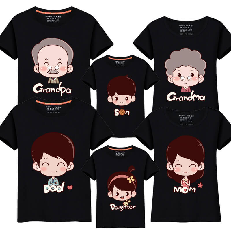 Family Matching T-Shirts Mama Papa Baby grandparents Family Look Outfits