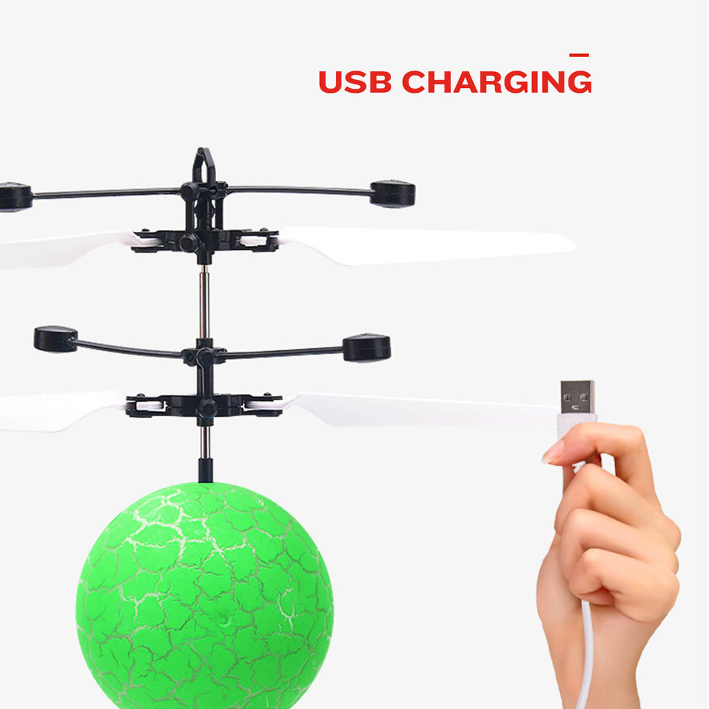 Hands Free Mini Drone Fancy Crystal Flying Ball LED Light RC Drone Ind