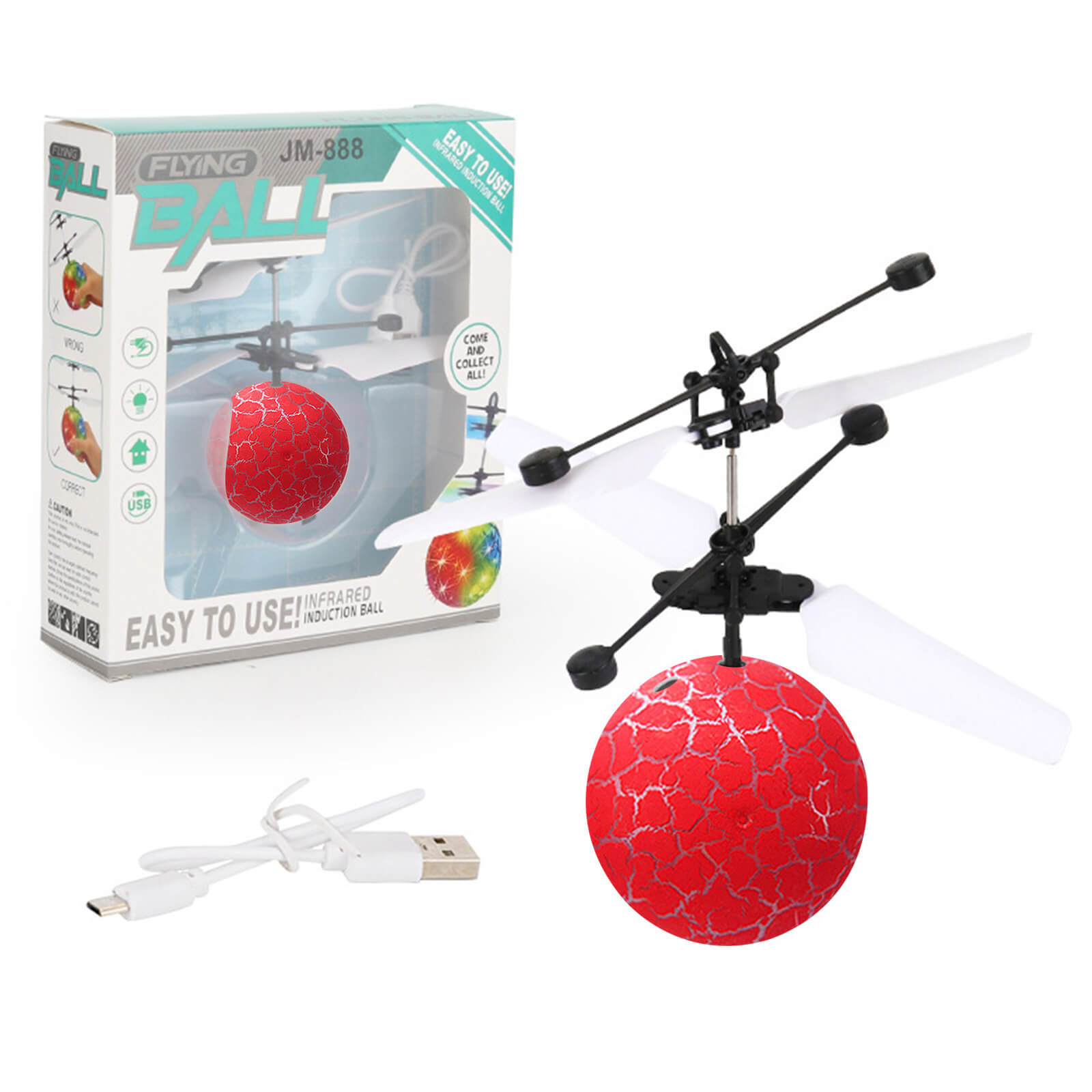 Hands Free Mini Drone Fancy Crystal Flying Ball LED Light RC Drone Induction Aircraft Toys