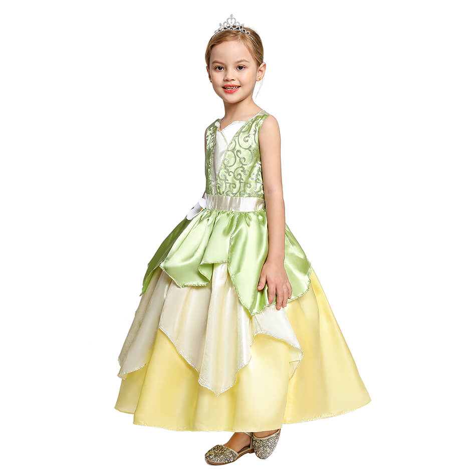 frog princess dress Princess Tiana Dress Role Playing Dresses Halloween Costume – Sun Baby