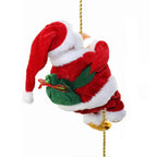 Christmas Decorations Funny Santa Claus Climbing The Rope with Music Up and Down