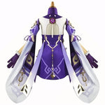 Keqing Cosplay Costume Adult Game Ke Qing Outfit Full Set Halloween Party Dress Up