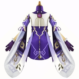 Keqing Cosplay Costume Adult Game Ke Qing Outfit Full Set Halloween Party Dress Up
