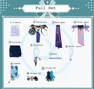 Xiao Cosplay Costume Hit Game Xiao Alatus Outfit Full Set for Halloween Party