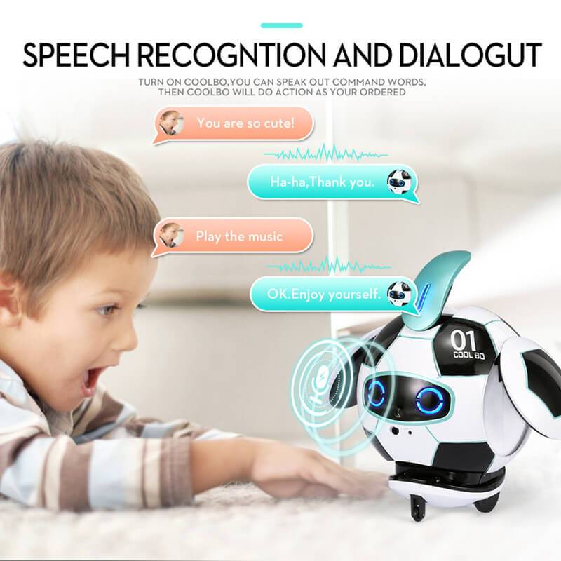 Intelligent Dialogue Toy Voice Recognition Control Robot Gesture Induction Obstacle Detective Deformation Soccer Toy