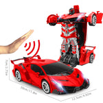 1:14 Remote Control Transformer Robot Car Toys Gesture Sensing RC Car Transforming with Sounds, LED Lights