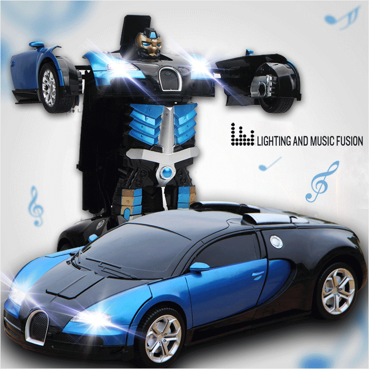 1:14 Remote Control Transformer Robot Car Toys Gesture Sensing RC Car Transforming with Sounds, LED Lights