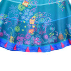 Kids Mirabel Daily Wear Dress Short Sleeve Teal Party Outfit Party Dress Up Halloween Costumes