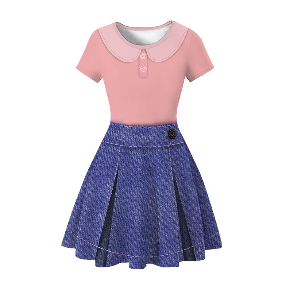 Girls Turning Red Dress Meilin Cosplay Costume for Age 2-10