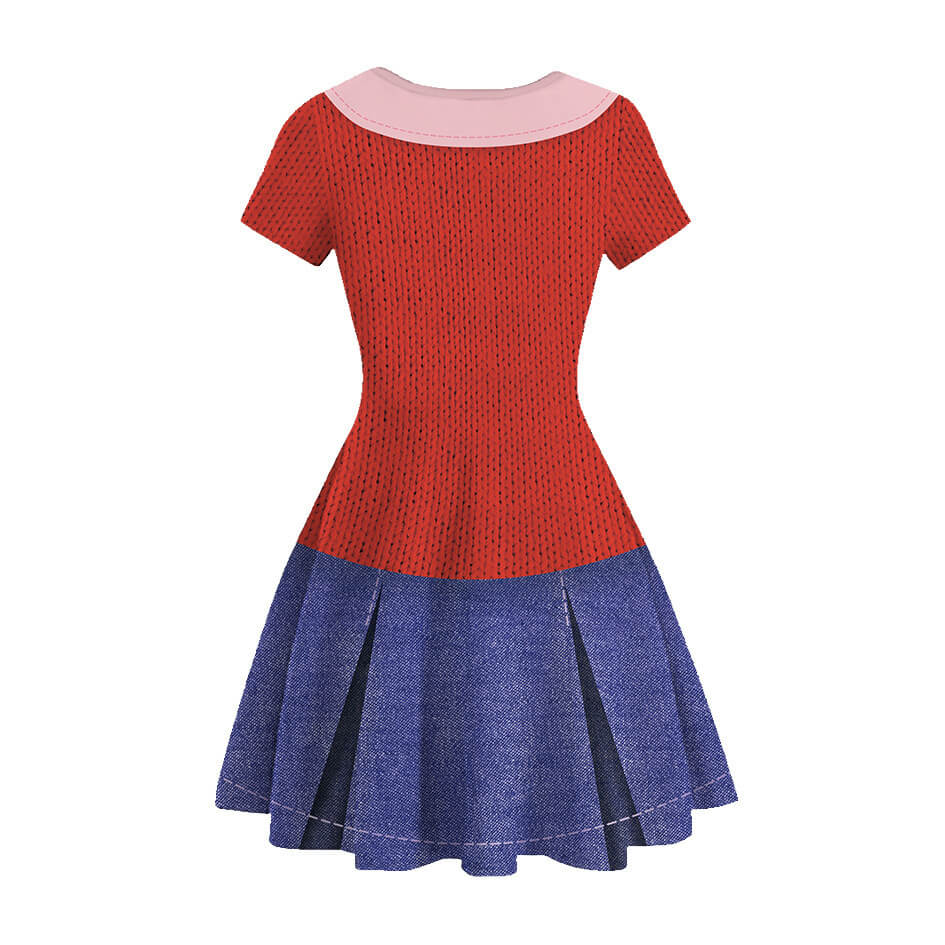 Girls Turning Red Dress Meilin Cosplay Costume for Age 2-10