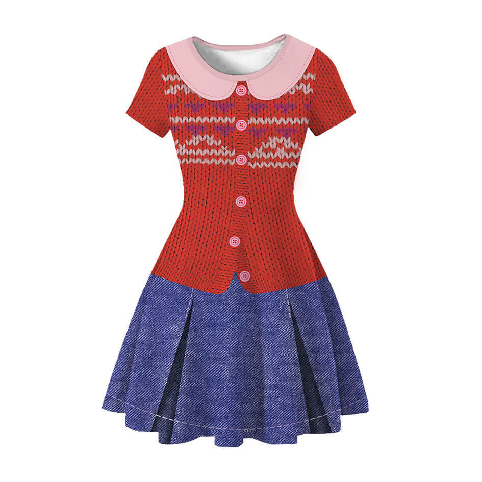 Girls Turning Red Dress Meilin Cosplay Costume for Age 2-10