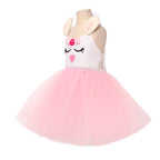 Girls Backless Tutu Dress Bunny Costume with Headband Party Dress Up